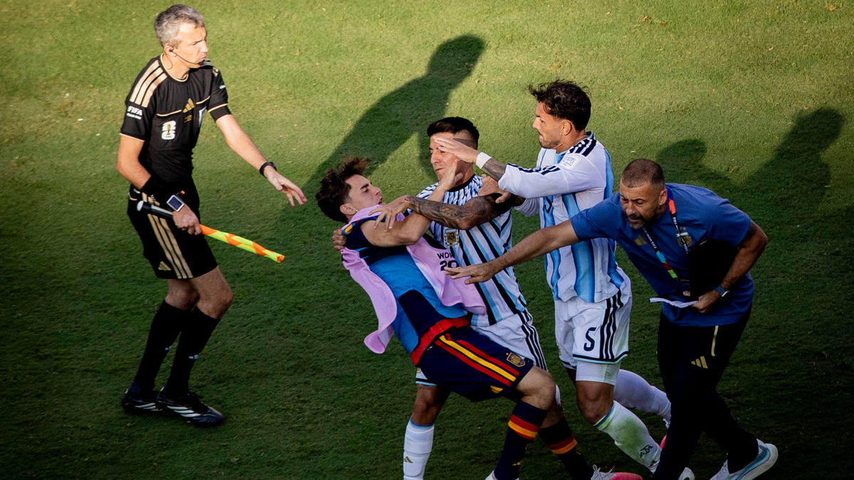Spain-Argentina World Cup final brawl