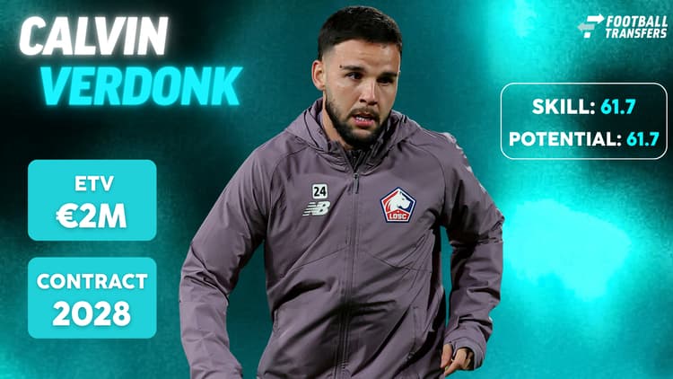 De Skill-rating, ETV en contractduur van Calvin Verdonk.