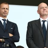 FIFA president Gianni Infantino and his UEFA president Aleksander Ceferin