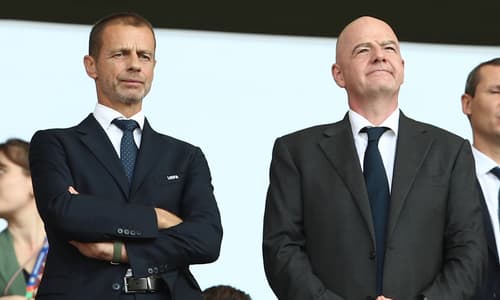FIFA president Gianni Infantino and his UEFA president Aleksander Ceferin