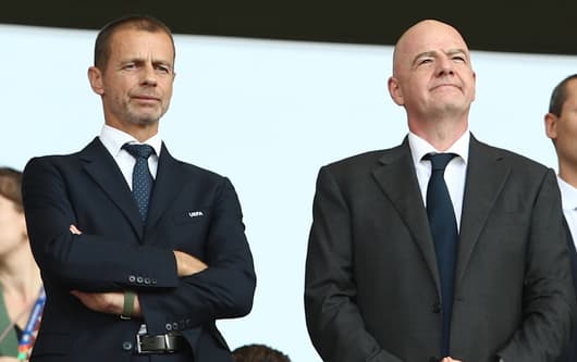 FIFA president Gianni Infantino and his UEFA president Aleksander Ceferin