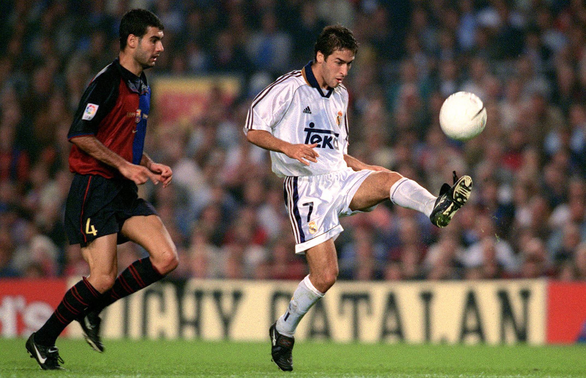 Real Madrid, Barcelona, retro, 1999, Raul, Pep Guardiola