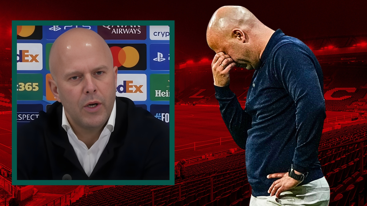 Arne Slot reacts to Liverpool's Champions League defeat to PSV