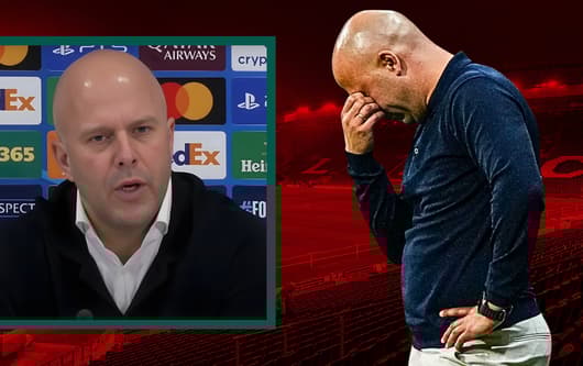 Arne Slot reacts to Liverpool's Champions League defeat to PSV