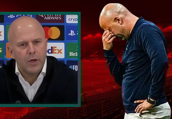 Arne Slot reacts to Liverpool's Champions League defeat to PSV