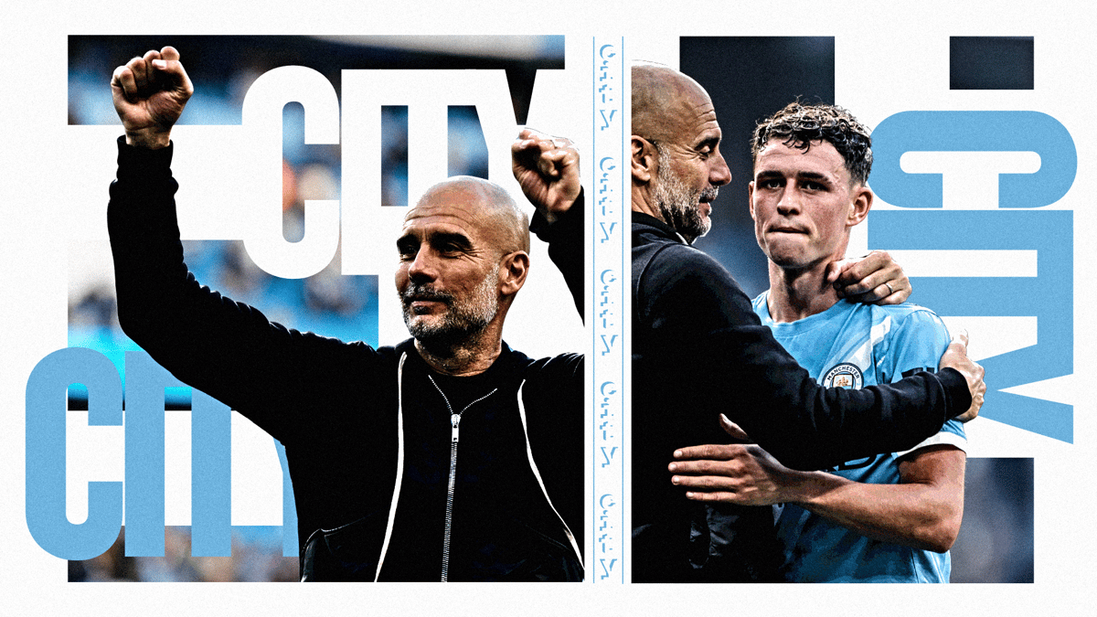Pep Guardiola, Phil Foden, Man City