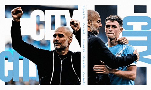 Pep Guardiola, Phil Foden, Man City