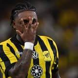 Bergwijn Steven al ittihad celebrates after scoring between match between Al-Ittihad and Al-Fateh on September 12th in Jeddah round 2.