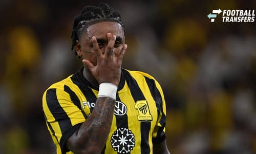 Bergwijn Steven al ittihad celebrates after scoring between match between Al-Ittihad and Al-Fateh on September 12th in Jeddah round 2.