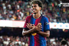 August 31, 2026, Barcelona, Spain, Spain: Lamine YAMAL of Barcelona celebrates his goal during the LaLiga match between FC Barcelona, Barca and Rayo Vallecano de Madrid at Spotify Camp Nou Stadium on August 31, 2026 in Barcelona, Spain. Barcelona Sp...