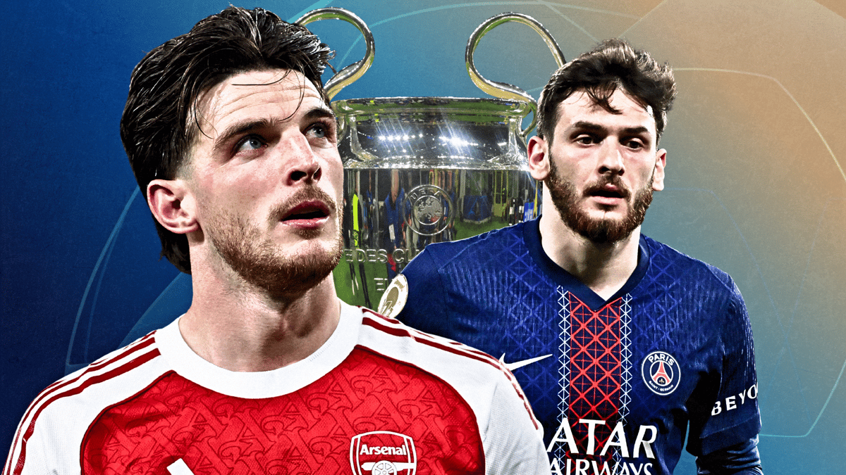 Declan Rice, Khvicha Kvaratskhelia, Champions League