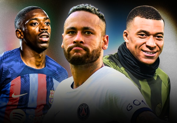 Ousmane Dembele, Neymar, Kylian Mbappe, most expensive transfers