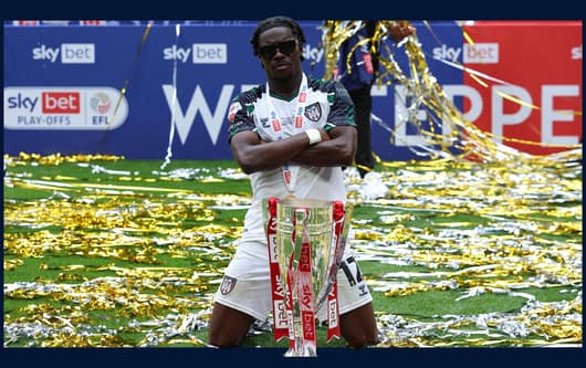 Wilson Isidor celebrates Sunderland's playoff win