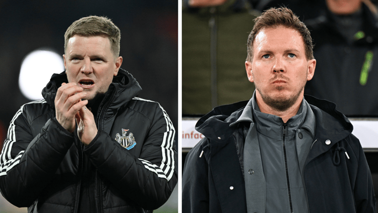 Eddie Howe (left) and Julian Nagelsmann (right)