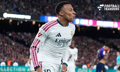 October 25, 2026, Barcelona, Barcelona, Spain: Kylian Mbappe of Real Madrid CF celebrates after scoring his team s first goal during the Spanish League, LaLiga EA Sports, football match between FC Barcelona, Barca and Real Madrid CF at Spotify Camp ...