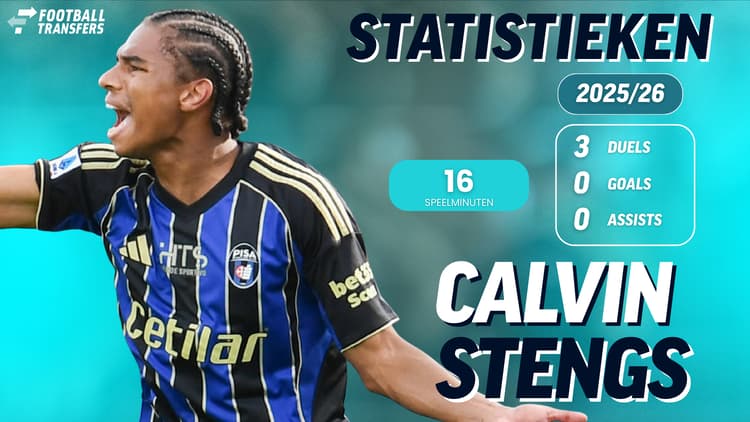 De statistieken van Calvin Stengs bij Pisa SC dit seizoen.