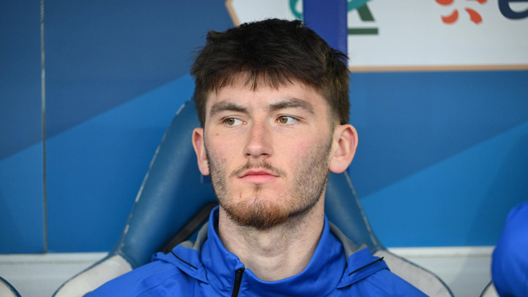 Ewen Jaouen, Reims' goalkeeper on France U21 duty