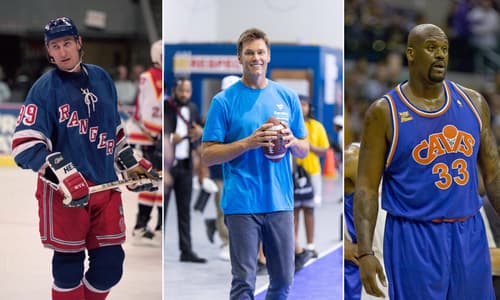 Wayne Gretzky, Shaquille O'Neal, Tom Brady, World Cup draw