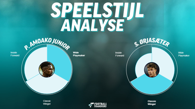 De speelstijlen van Prince Amoako Junior en Sondre Ørjasæter.