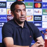 September 8, 2026, Barcelona, Barcelona, Spain: Giovanni van Bronckhorst, head coach of Feyenoord attends his press conference, PK, Pressekonferenz ahead of the UEFA Champions League 2026 27, football match against FC Barcelona, Barca at Spotify Cam...