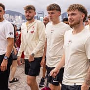 Curtis Jones, Conor Bradley, Tyler Morton, Harvey Elliott on Liverpool's pre-season tour 2025/26