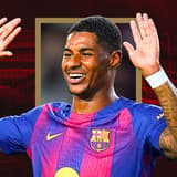 Arsenal have been linked with Man Utd's Marcus Rashford, who is on loan at Barcelona