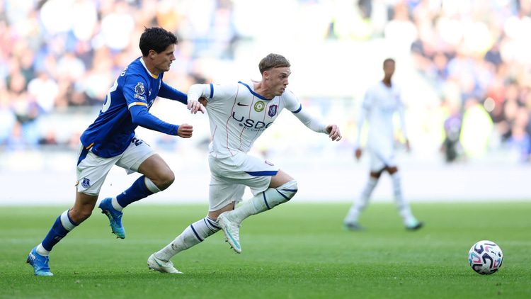 Christian Norgaard in action against Cole Palmer