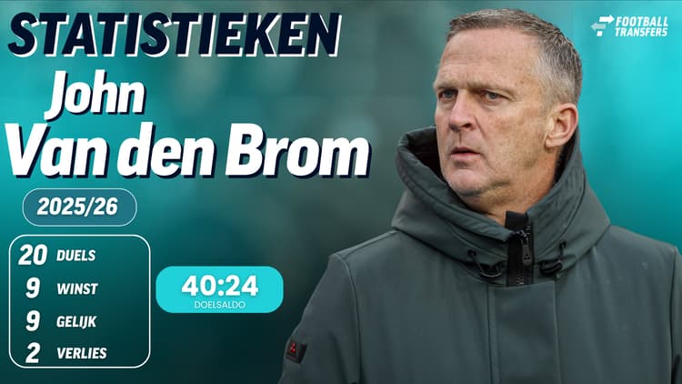 John van den Brom verloor als trainer van FC Twente slechts twee keer. Kanttekening: er werd ook liefst negen keer gelijkgespeeld.