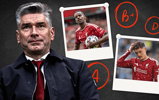Richard Hughes, Alexander Isak, Florian Wirtz, Liverpool grades