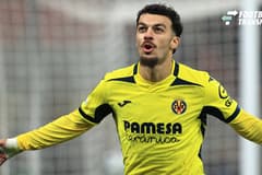 RECORD DATE NOT STATED 20th October 2026; Anfield, Liverpool, England; UEFA Champions League Football, Liverpool versus Villarreal; Georges Mikautadze of Villarreal celebrates after scoring for 0-1 after 4 minutes DavidxBlunsden