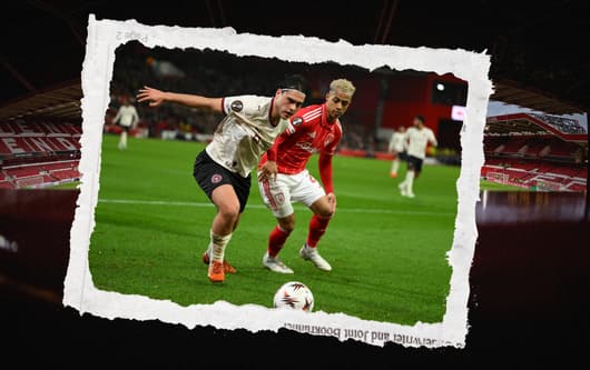 Omari Hutchinson of Nottingham Forest blamed his face cream for not being able to see against Midtjylland in the Europa League