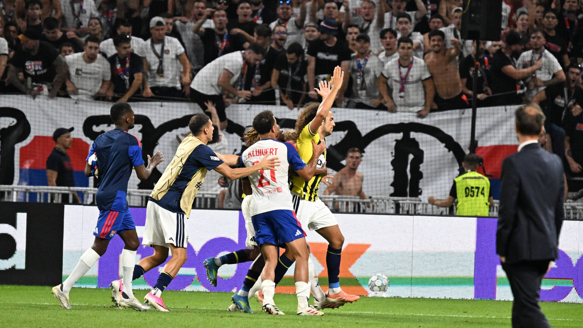 Matteo Guendouzi, Fenerbahce vs Lyon brawl