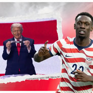 Folarin Balogun and Donald Trump