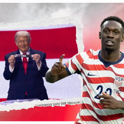 Folarin Balogun and Donald Trump