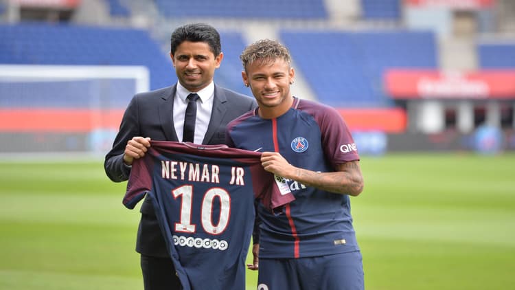 Neymar joined PSG for €222m in 2017