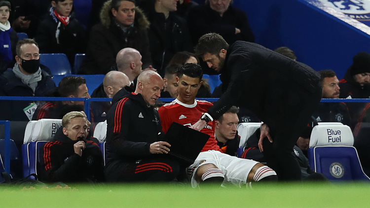 Cristiano Ronaldo and Michael Carrick
