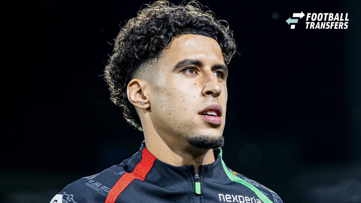 NIJMEGEN, NETHERLANDS - AUGUST 11: Sami Ouaissa of NEC Nijmegen looks on after the UEFA Champions League 2026 27 Third Qualifying Round Second Leg match between NEC Nijmegen and Olympiacos at McDOS Goffertstadion on August 11, 2026 in Nijmegen, Neth...