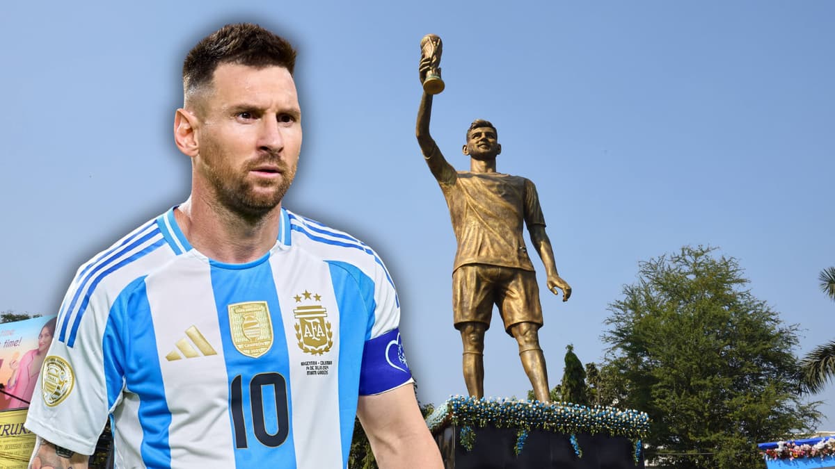 Lionel Messi statue in India