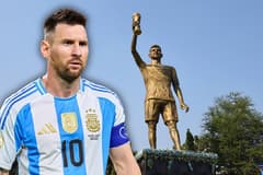 Lionel Messi statue in India