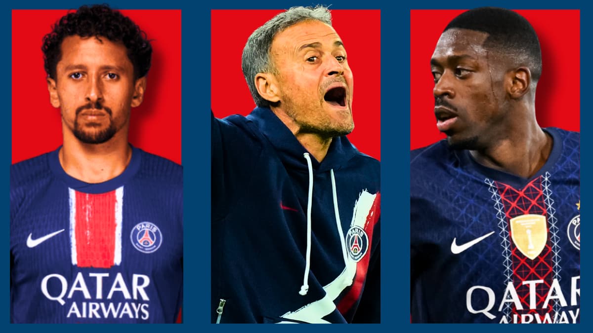 Luis Enrique, Marquinhos, Ousmane Dembele, PSG