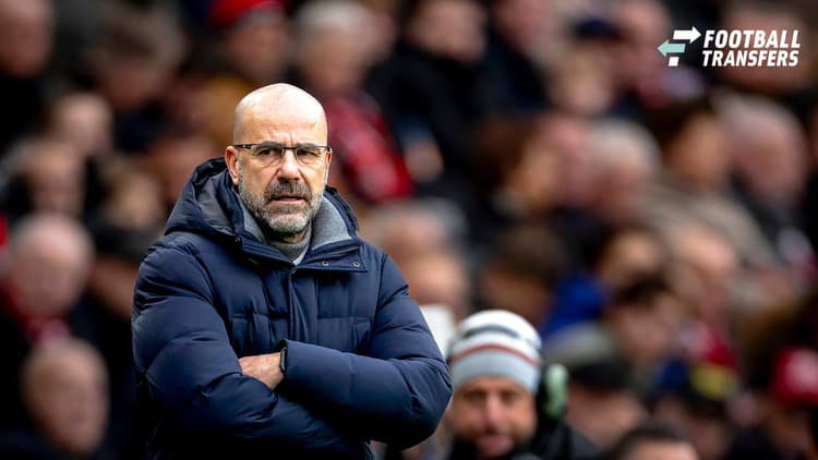 Peter Bosz als trainer van PSV.