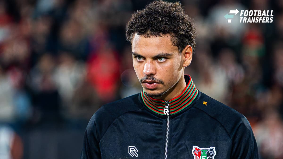 NIJMEGEN - Deveron Fonville of NEC Nijmegen ahead of the UEFA Europa League match between NEC Nijmegen and Levski Sofia at the Goffertstadion on October 15, 2026 in Nijmegen, the Netherlands. KEVIN SENDERS ANP UEFA Europa League 2026 27 xVIxANPxSpor...