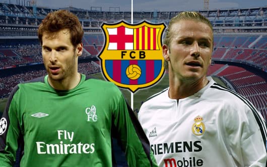 Petr Cech, David Beckham, Barcelona