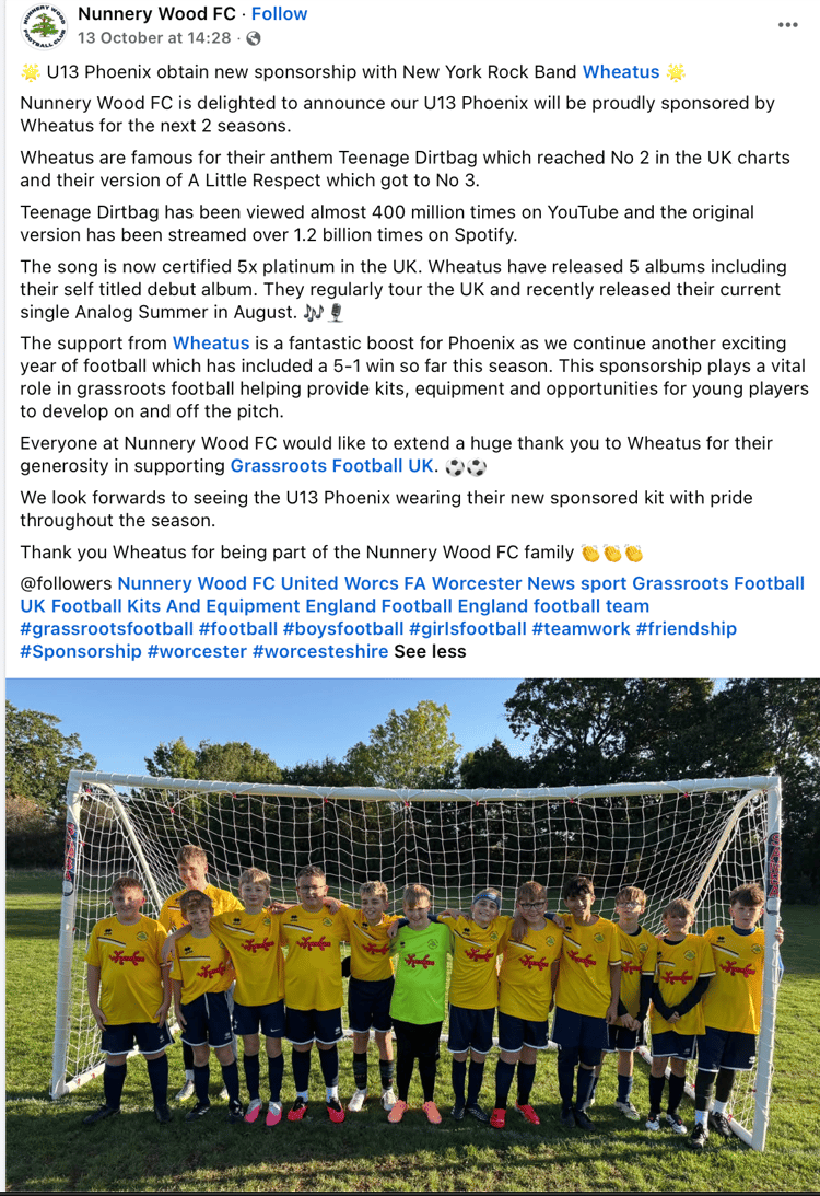 Nunnery Wood U13s Phoenix