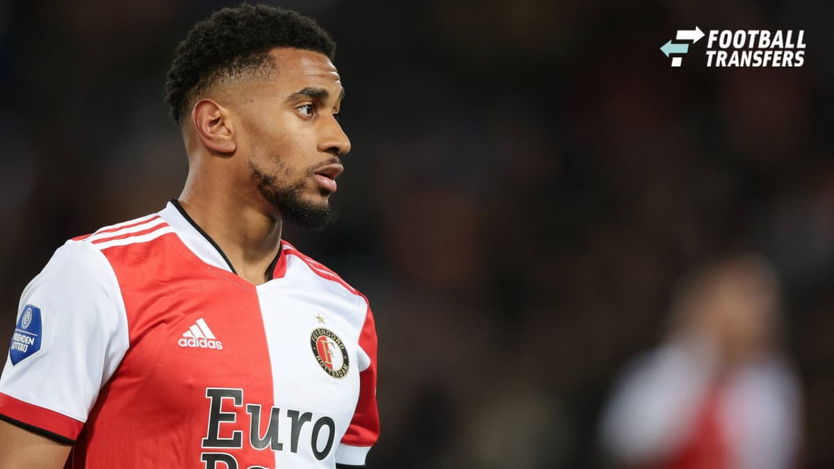 ROTTERDAM Reiss Nelson of Feyenoord during the Dutch Eredivisie match between Feyenoord and Willem II at Feyenoord Stadium de Kuip on April 2, 2022 in Rotterdam, Netherlands ANP JEROEN PUTMANS Dutch Eredivisie 2021 2022 xVIxANPxSportx xxANPxIVx 4464...