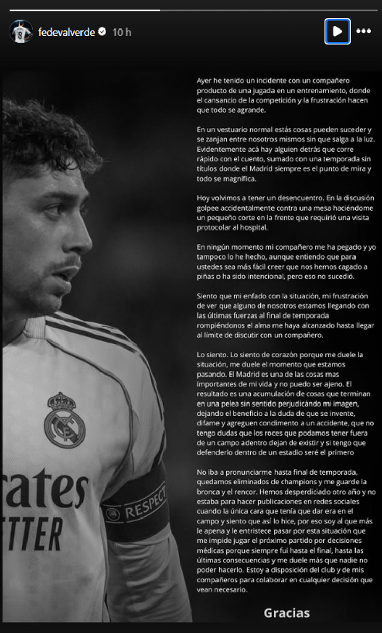 Federico Valverde statement