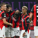 IPA89725288 - Alphadjo Cisse (A.C. Milan) celebrates after scoring his second goal during Matchday 2 of the UEFA Europa League between RB Salzburg and A.C. Milan on October 15, 2026, at Stadion Salzburg in Salzburg, Austria.  Copyright: xVincenzoxOr...