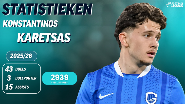 De statistieken van Konstantinos Karetsas bij KRC Genk.
