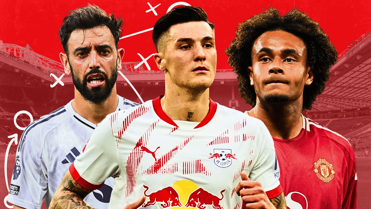 Benjamin Sesko Bruno Fernandes Joshua Zirkzee Man Utd