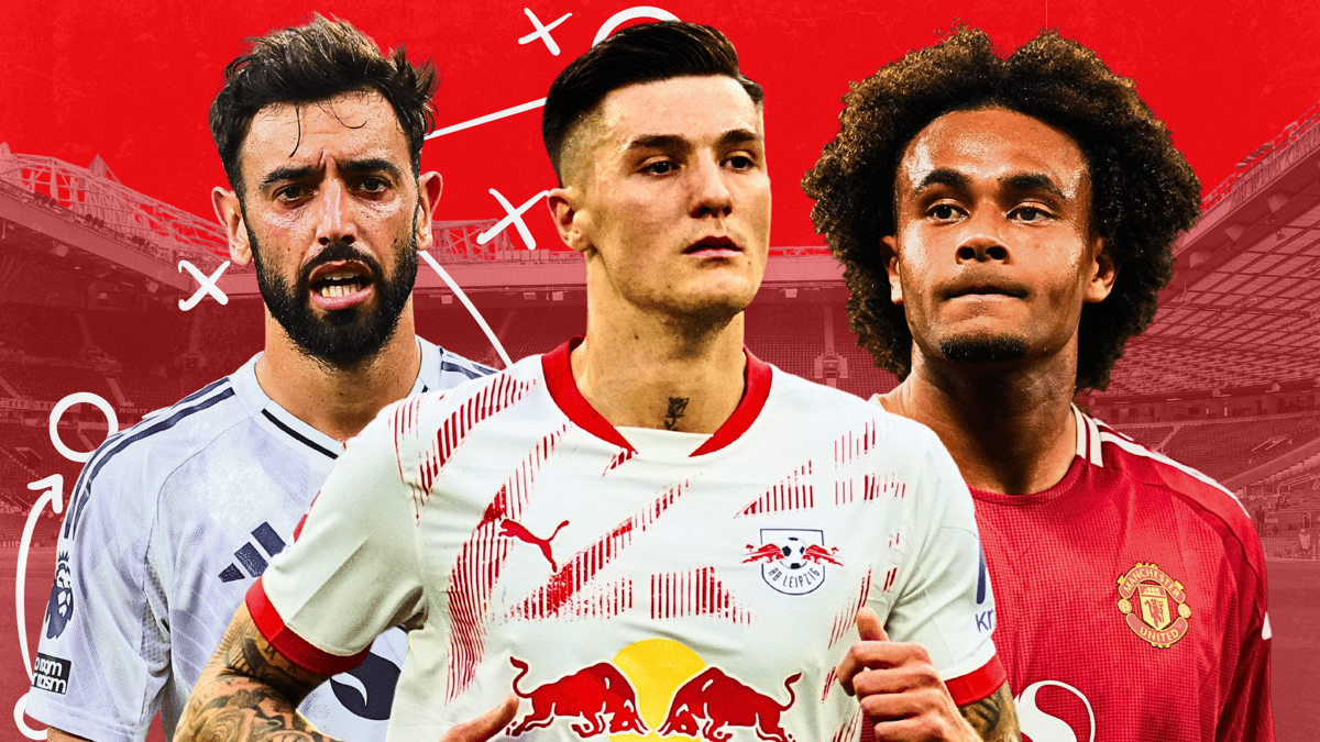 Benjamin Sesko Bruno Fernandes Joshua Zirkzee Man Utd